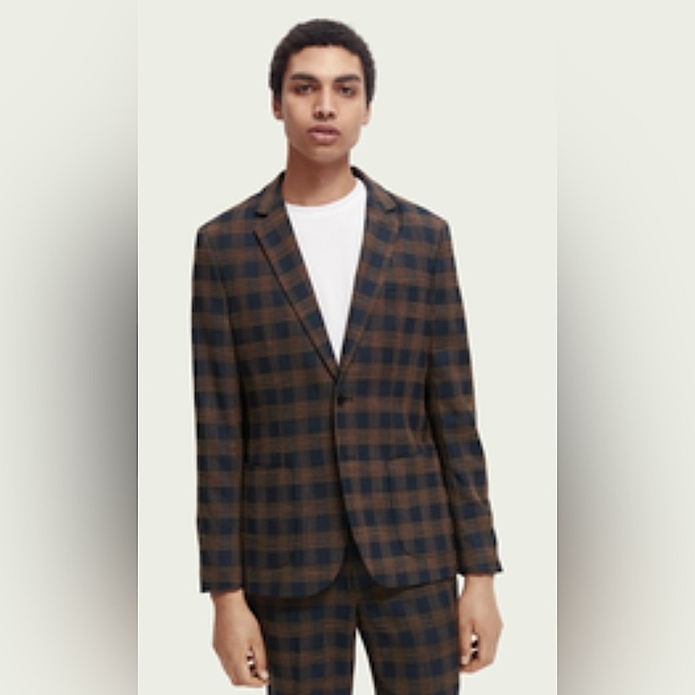 NWT Scotch & Soda Men’s Yarn Dyed Checked Blazer